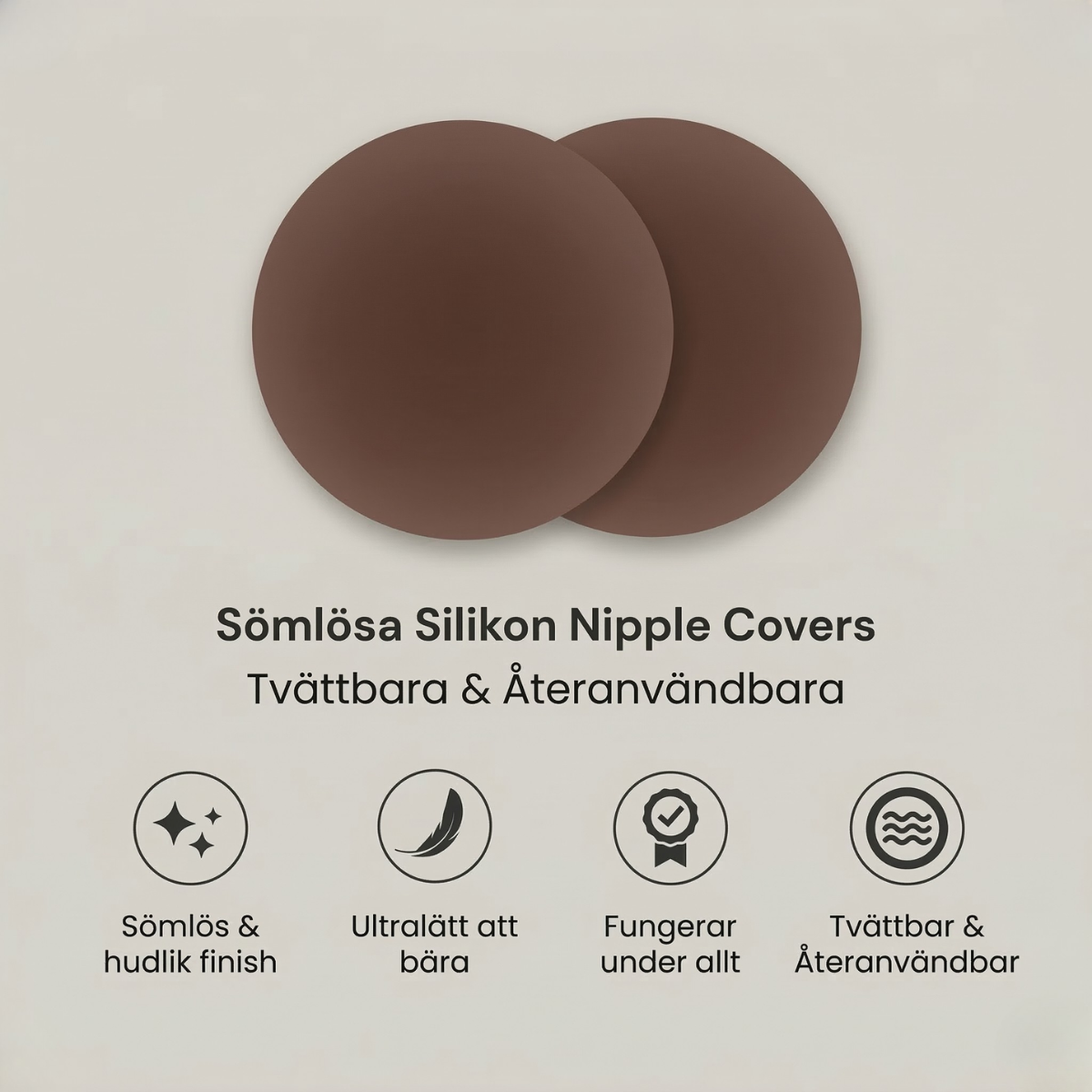 Sömlösa Silikon Nipple Covers